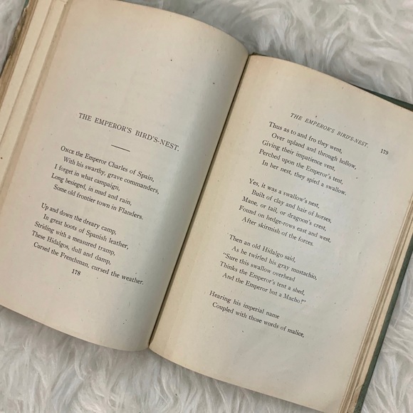 c.1800s Vintage Blue Green Floral Tabletop Book - Picture 8 of 13